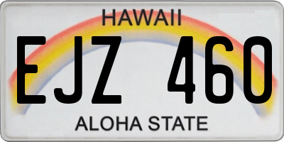 HI license plate EJZ460