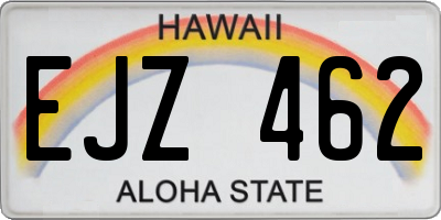 HI license plate EJZ462