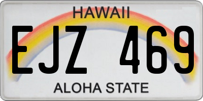 HI license plate EJZ469