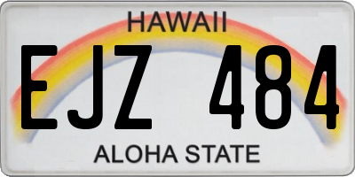 HI license plate EJZ484