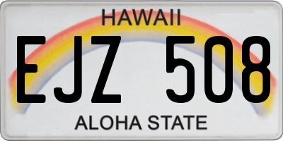 HI license plate EJZ508