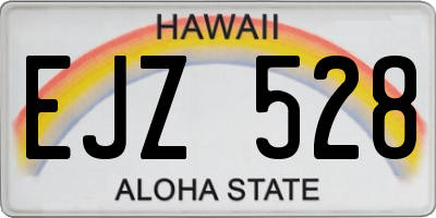 HI license plate EJZ528
