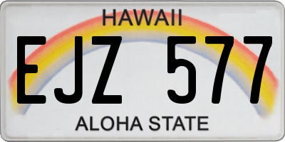HI license plate EJZ577