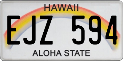 HI license plate EJZ594