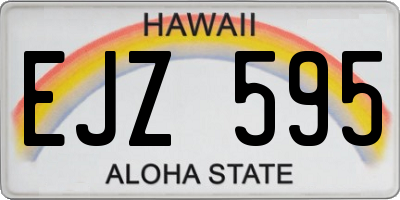 HI license plate EJZ595
