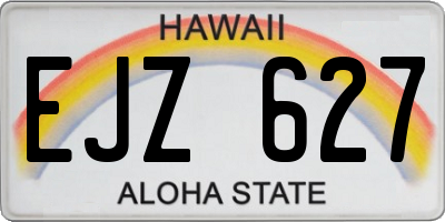 HI license plate EJZ627