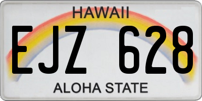 HI license plate EJZ628