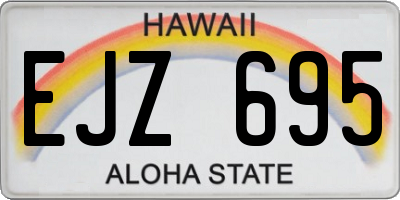 HI license plate EJZ695