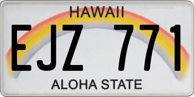HI license plate EJZ771