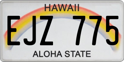 HI license plate EJZ775