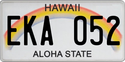 HI license plate EKA052