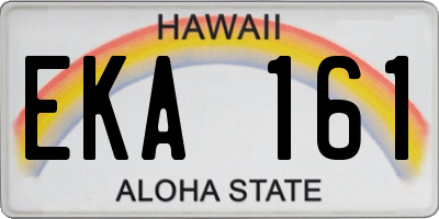 HI license plate EKA161