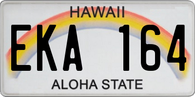 HI license plate EKA164