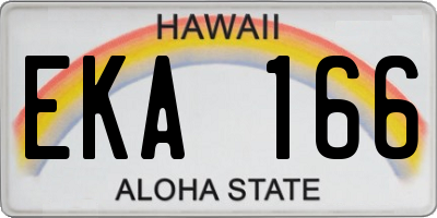 HI license plate EKA166