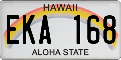 HI license plate EKA168