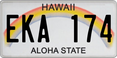 HI license plate EKA174