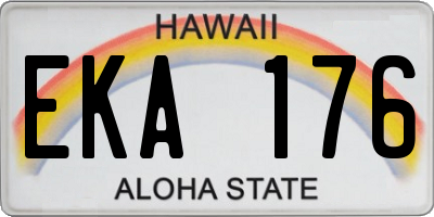 HI license plate EKA176
