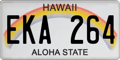HI license plate EKA264