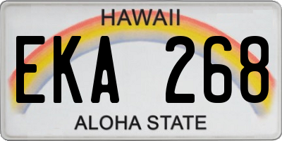 HI license plate EKA268