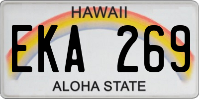 HI license plate EKA269