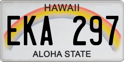 HI license plate EKA297
