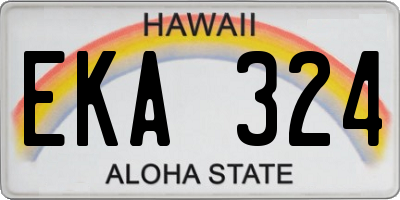 HI license plate EKA324