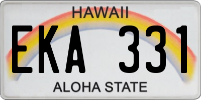 HI license plate EKA331