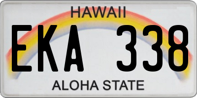 HI license plate EKA338