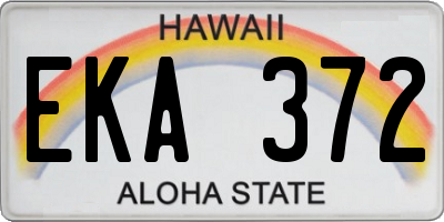 HI license plate EKA372