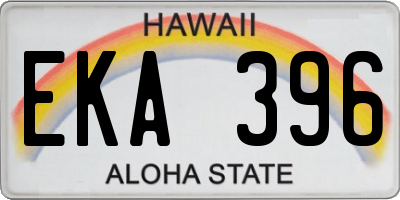 HI license plate EKA396