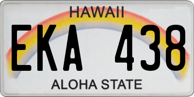 HI license plate EKA438