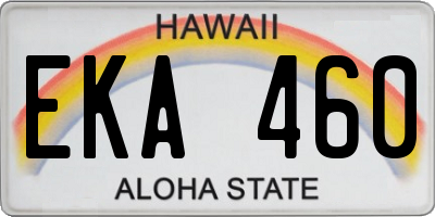 HI license plate EKA460