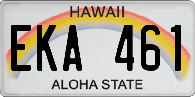 HI license plate EKA461
