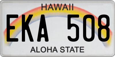 HI license plate EKA508