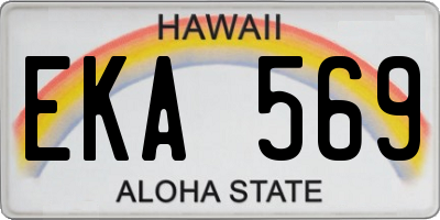 HI license plate EKA569