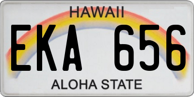 HI license plate EKA656