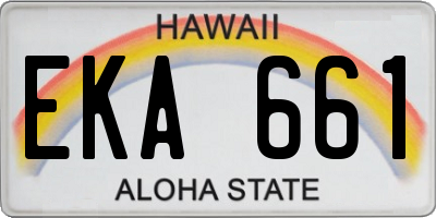 HI license plate EKA661