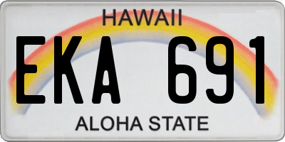 HI license plate EKA691