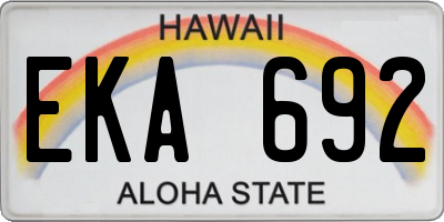 HI license plate EKA692