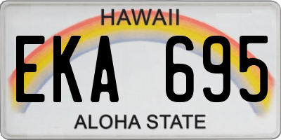 HI license plate EKA695