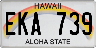 HI license plate EKA739