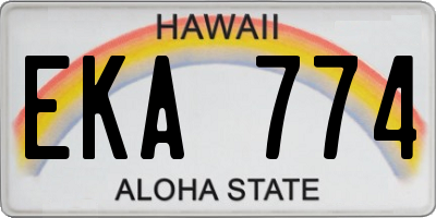 HI license plate EKA774