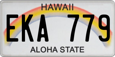 HI license plate EKA779