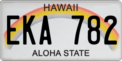 HI license plate EKA782