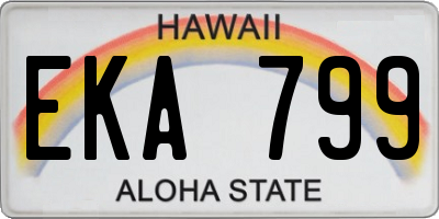 HI license plate EKA799