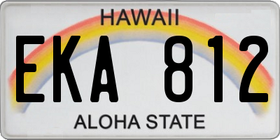 HI license plate EKA812