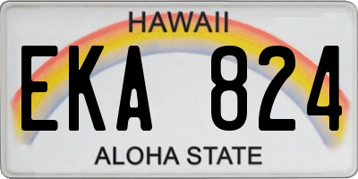HI license plate EKA824