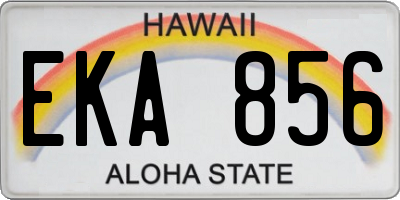 HI license plate EKA856