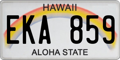 HI license plate EKA859