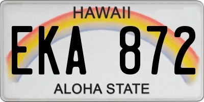 HI license plate EKA872